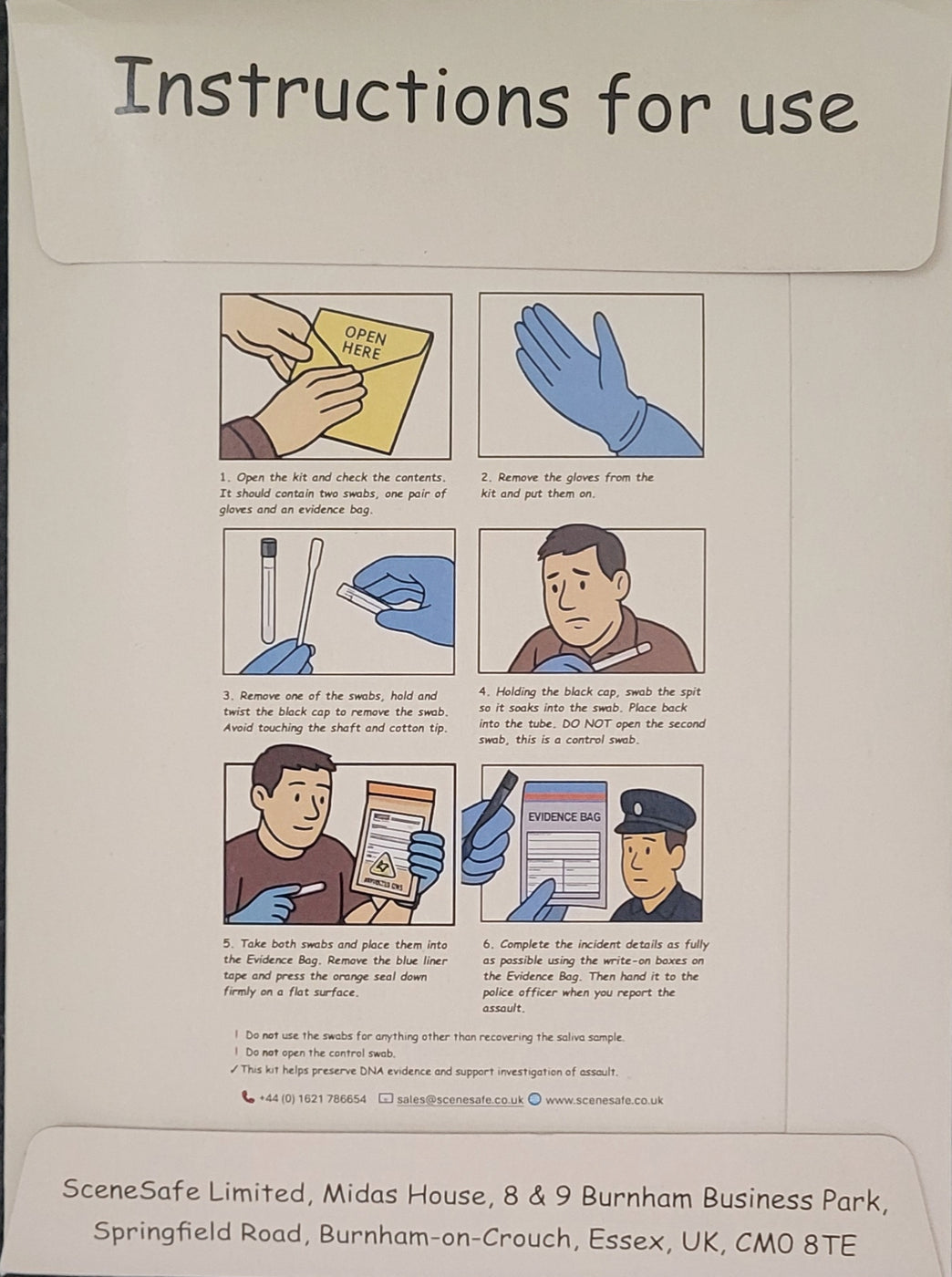 SceneSafe Swabbing Kit (Spit Kit)