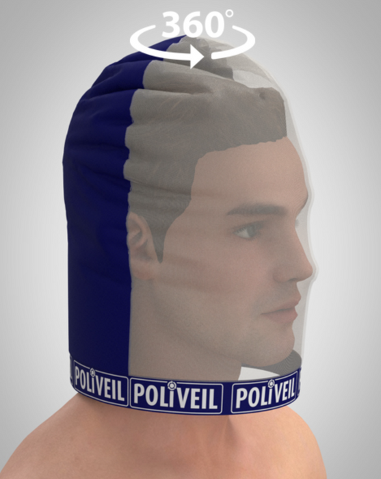 Pol-i-Veil Hood Blue/Light White See Through
