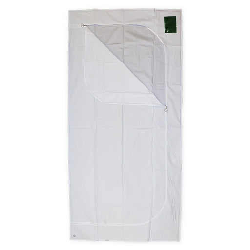 Body Bag White Adult Size 3 Sided Zip