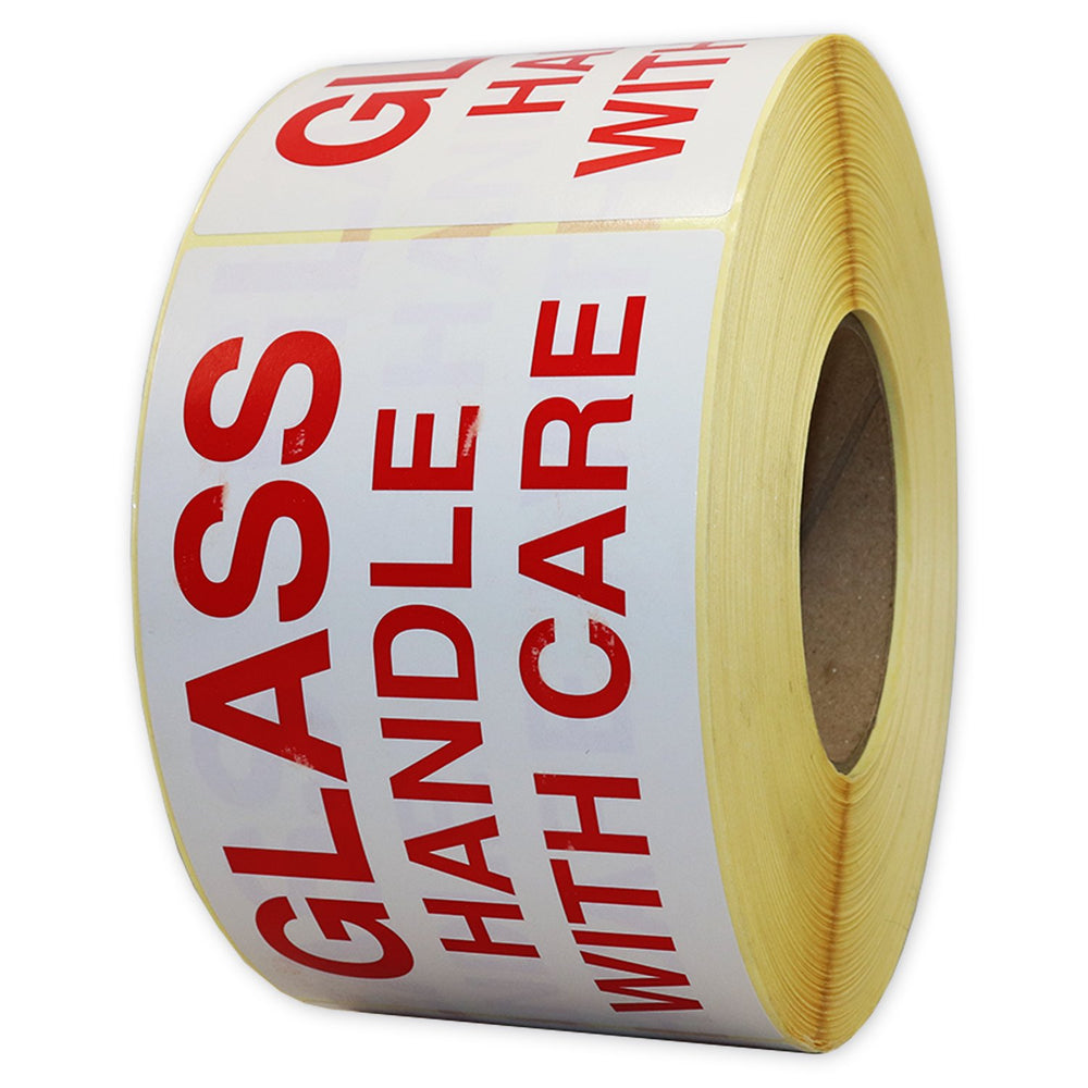 Glass Handle With Care Label 150 x 90mm