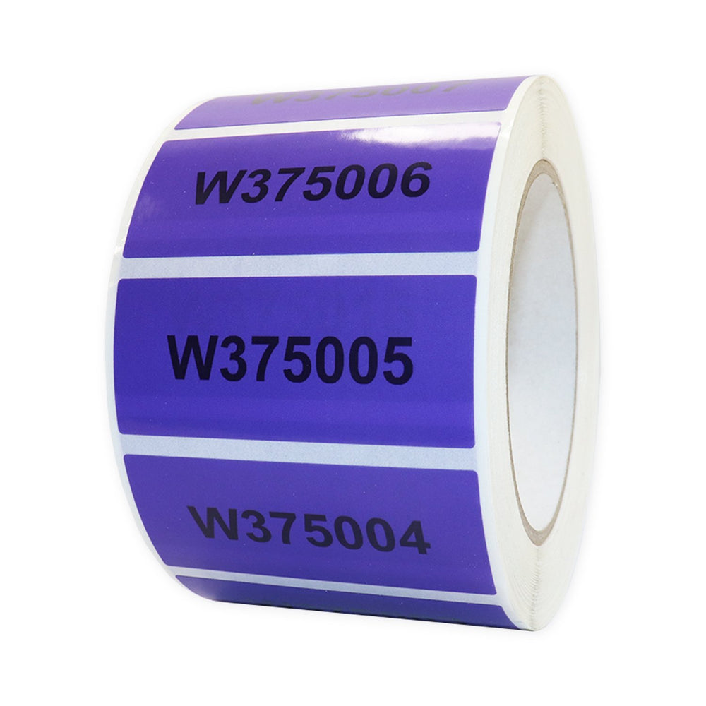 Purple SealSafe Label 30mm x 70mm