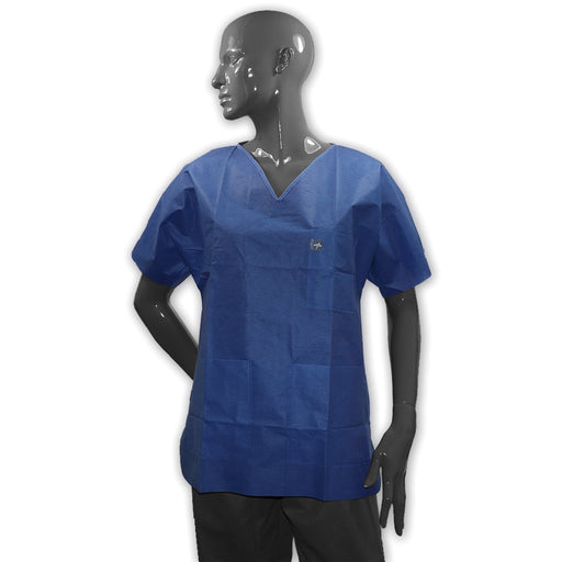 Scrub Suit Top, SMS, Blue