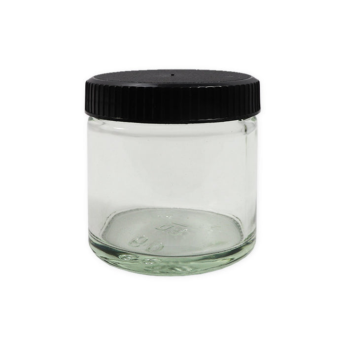 Glass Powder Pot 60ml With Plastic Cap