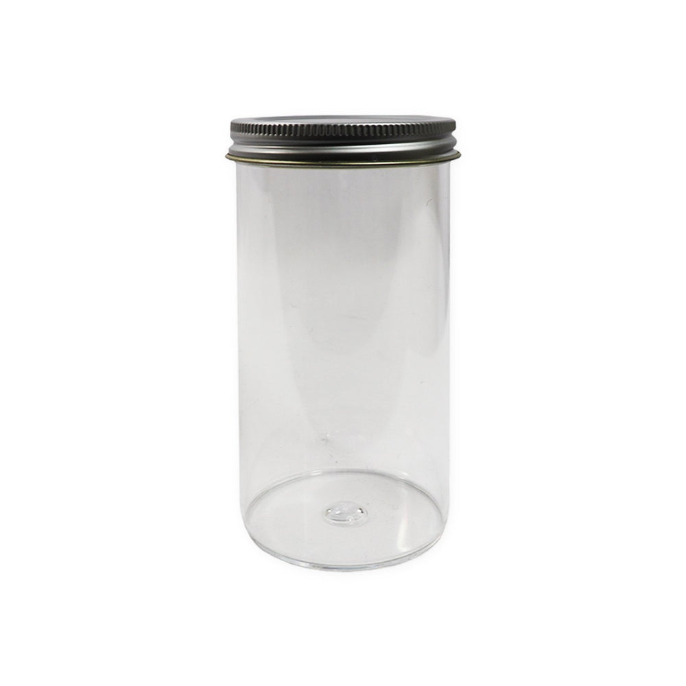 Transparent Jar With Silver Screw Lid