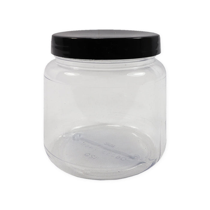 Clear Plastic Pot With Screw Cap 225ml