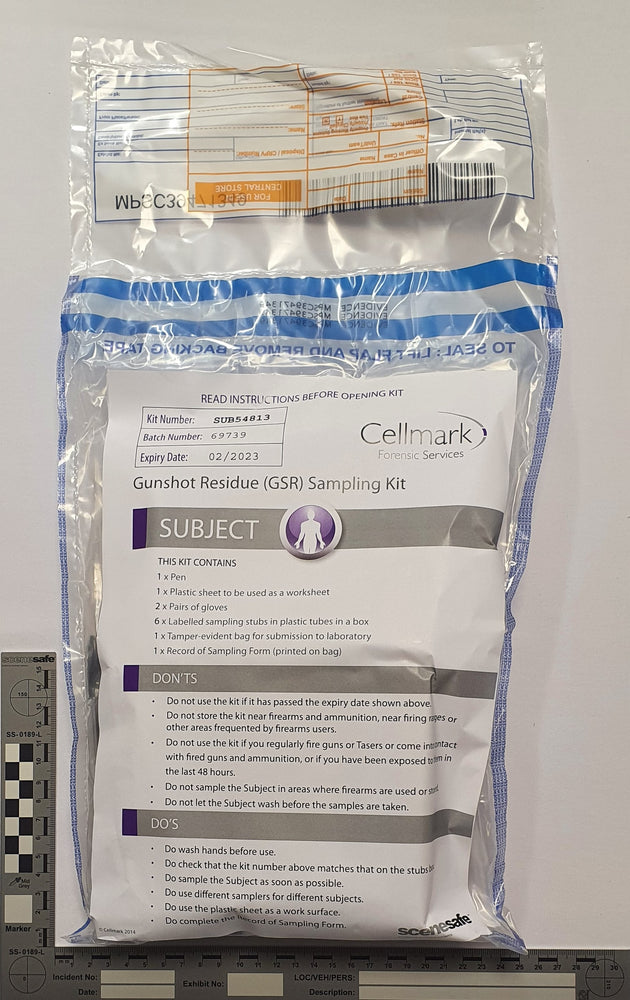 Label For Gsr Sem Kit.pdf Cellmark GSR Subject Sampling Kit — SceneSafe