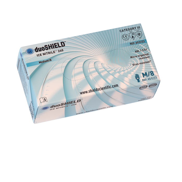 Nitrile Gloves Powder Free (EN 16523-1:2015 and EN 455-1-2-3 compliant) Box of 100 gloves